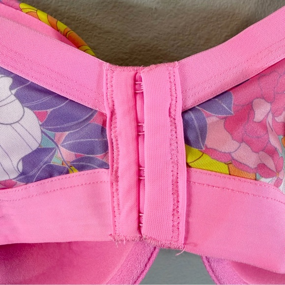 Lane Bryant Cacique Boost Balconette Bra 42DDD White Pink Floral Underwired - Picture 8 of 14